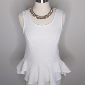 iZ Byer Women's White Blouse Size Medium